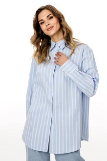 Рубашка EOLA 3049 голубой в полоску