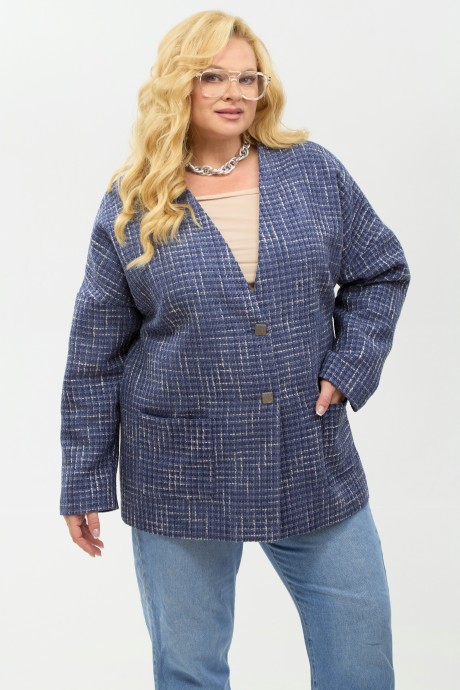 Жакет (пиджак) YOUR SIZE 2267 синий размер 48-58 #2