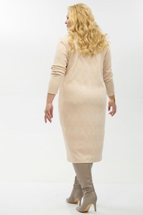 Платье YOUR SIZE 2262 бежевый размер 48-58 #7