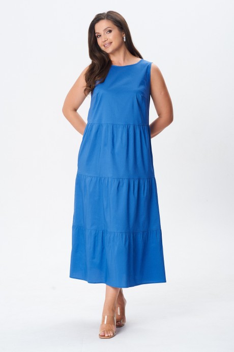 Платье YOUR SIZE 2260 василёк размер 42-56 #1