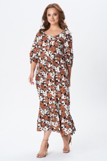 Платье YOUR SIZE 2259 цветы на черном #1
