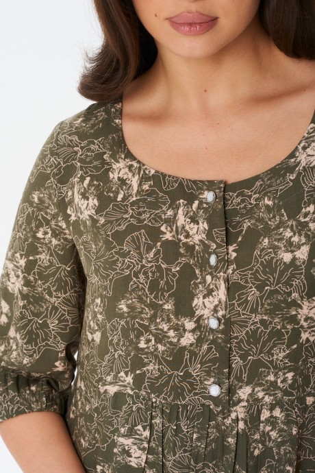 Платье YOUR SIZE 2254 хаки размер 48-58 #6