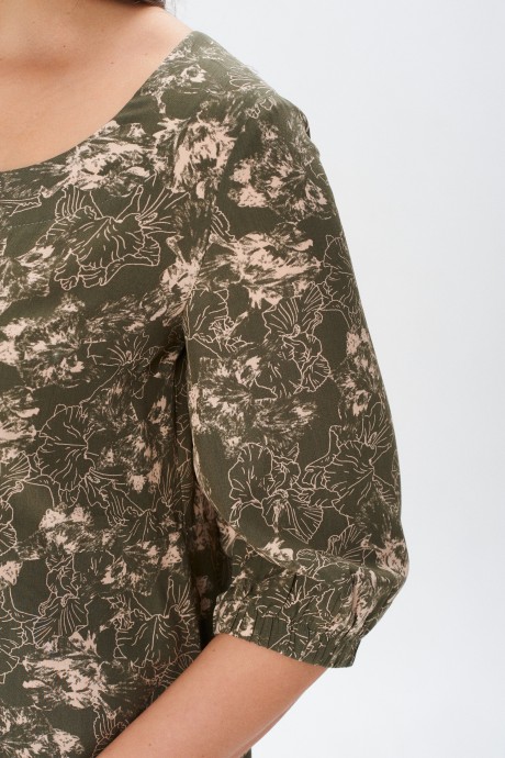 Платье YOUR SIZE 2254 хаки размер 48-58 #8