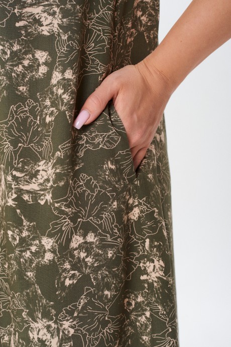 Платье YOUR SIZE 2254 хаки размер 48-58 #9