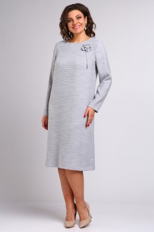 Платье YOUR SIZE 2251 серо-голубой #1