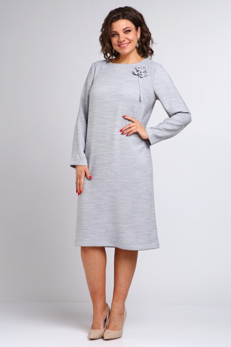 Платье YOUR SIZE 2251 серо-голубой размер 48-52 #2