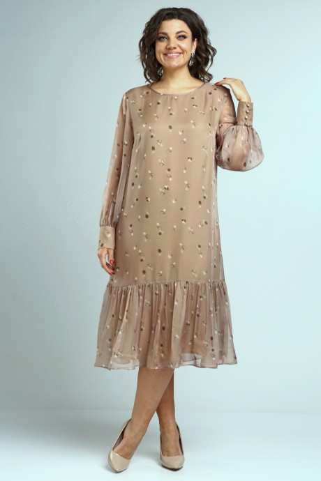 Платье YOUR SIZE 2250 бежевый размер 52-54 #2