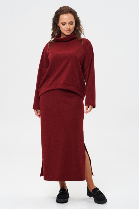 Костюм/комплект YOUR SIZE 2239 двойка бордовый размер 46 #1