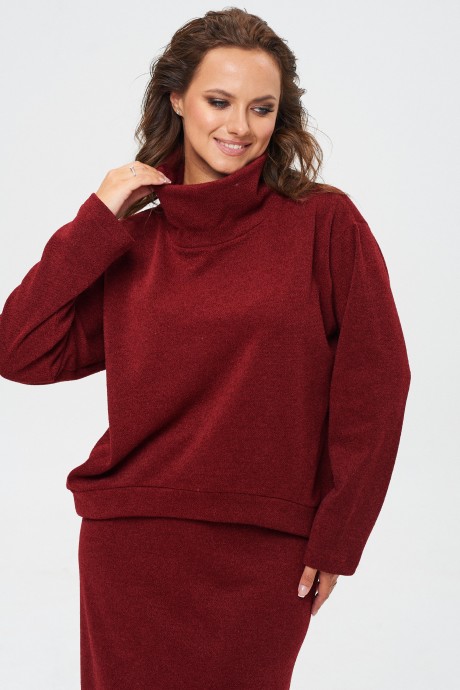 Костюм/комплект YOUR SIZE 2239 двойка бордовый размер 46 #5