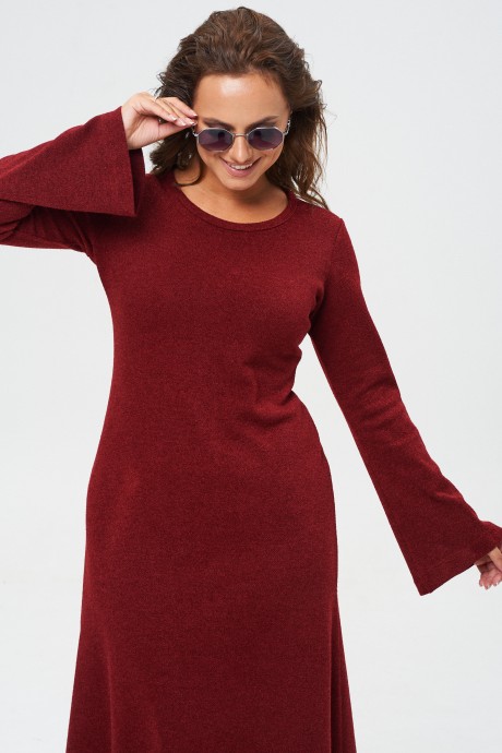 Платье YOUR SIZE 2237 бордовый размер 46-48 #4