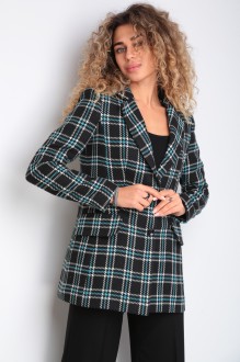 Жакет (пиджак) YOUR SIZE 2209 черный в клетку #1