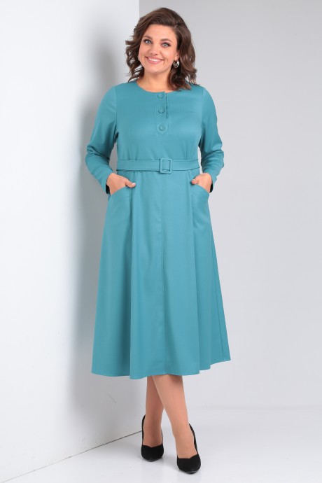 Платье YOUR SIZE 2221 бирюза размер 46-54 #1