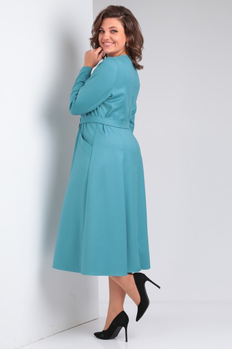 Платье YOUR SIZE 2221 бирюза размер 46-54 #4