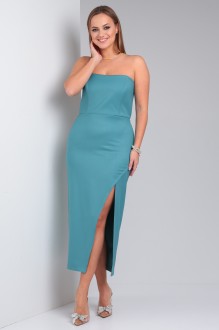 Вечернее платье YOUR SIZE 2213 бирюза #1