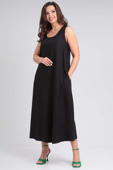 Платье YOUR SIZE 2223 черный размер 48 #4