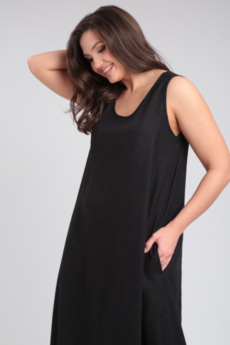 Платье YOUR SIZE 2223 черный размер 48 #7