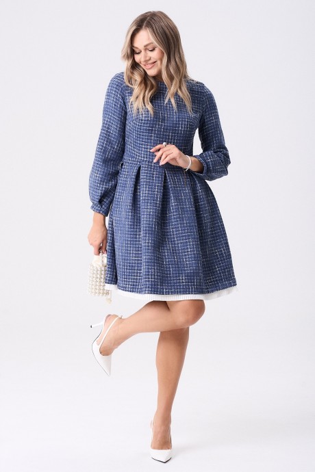 Платье YOUR SIZE 2268 синий размер 42-48 #1