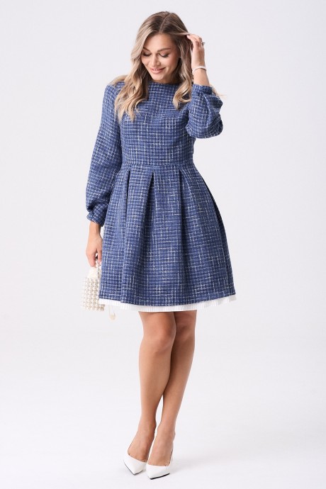 Платье YOUR SIZE 2268 синий размер 42-48 #3