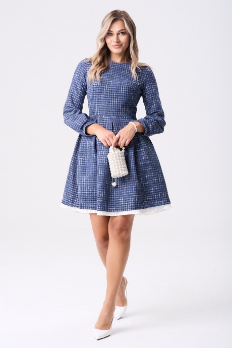 Платье YOUR SIZE 2268 синий размер 42-48 #7
