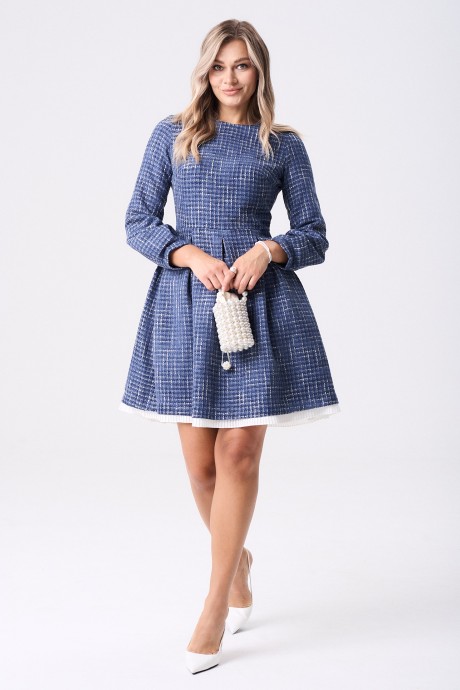 Платье YOUR SIZE 2268 синий размер 42-48 #3