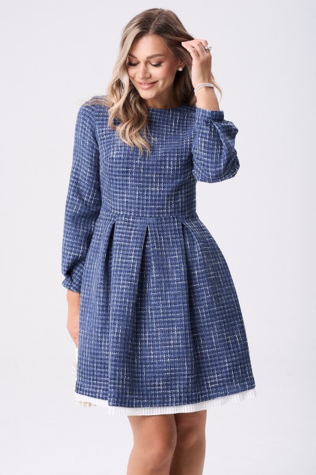 Платье YOUR SIZE 2268 синий размер 42-48 #7