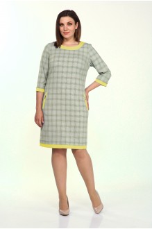 Платье Lady Style Classic 1427/7 Серый с желтым #1