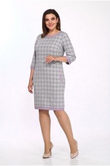 Платье Lady Style Classic 1427/8 Серый с розовым #1