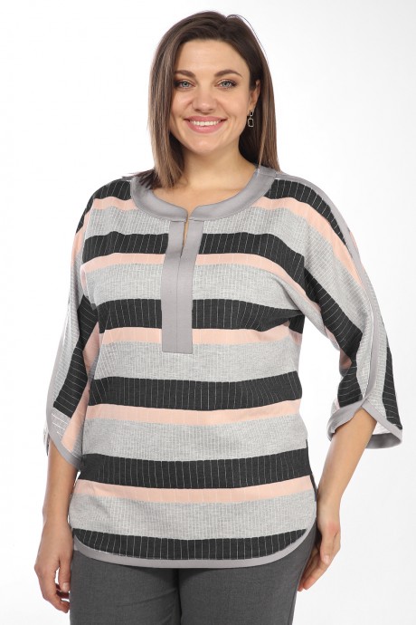 Туника Lady Style Classic 2592 /3 Черный с серым размер 48-58 #1