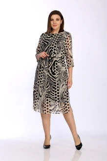 Платье Lady Style Classic 2429 /7 бежевое, черное