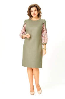 Платье Lady Style Classic 3062 оливковое