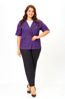 Брючный костюм Lady Style Classic 1403 двойка /10 черный, фиолетовый