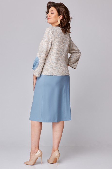 Костюм/комплект Мишель Стиль 1210 двойка -1 бежево-голубой размер 46-60 #4