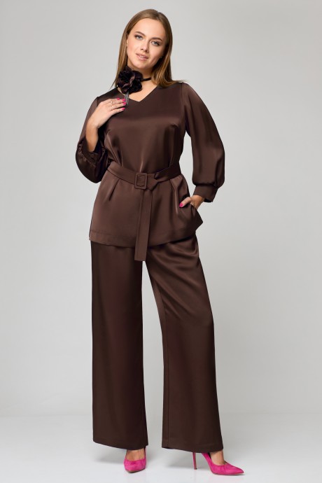 Костюм/комплект Мишель Стиль 1160 -1 горький шоколад размер 46-50 #1