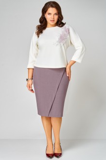 Костюм/комплект Мишель Стиль 1340 молочный, пудра #1