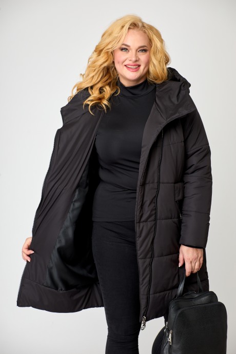 Пальто ALGRANDA (Novella Sharm) А3913 черный размер 54-82 #3