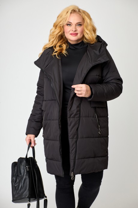 Пальто ALGRANDA (Novella Sharm) А3913 черный размер 54-82 #4
