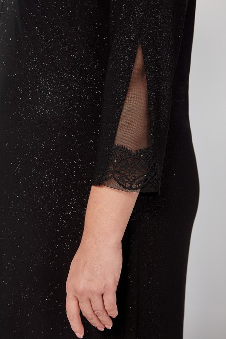 Вечернее платье ALGRANDA (Novella Sharm) A3953 черный размер 60-70 #4