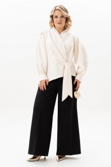 Брючный костюм ALGRANDA (Novella Sharm) A4114 -1 двойка молочный, черный