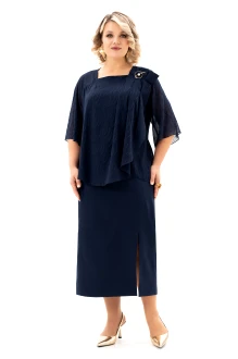 Юбочный костюм ALGRANDA (Novella Sharm) A4125 двойка темно-синий