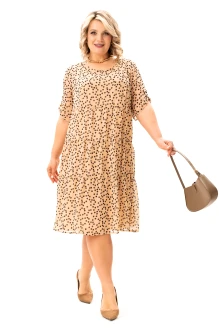 Платье ALGRANDA (Novella Sharm) A4150 бежевое