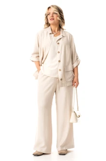 Брючный костюм ALGRANDA (Novella Sharm) A4143 тройка -1 молочный