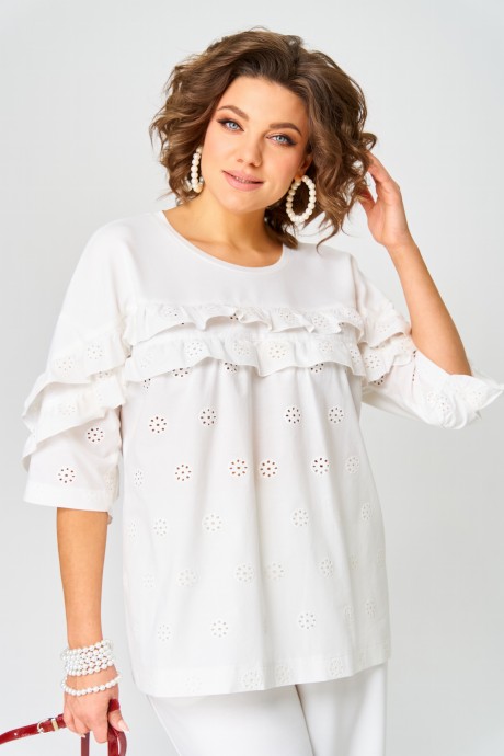 Костюм/комплект Aira Style 24225 двойка молочный размер 50-60 #6