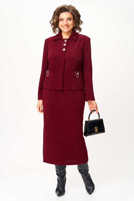 Костюм/комплект Aira Style 24115А двойка винный размер 50-58 #2