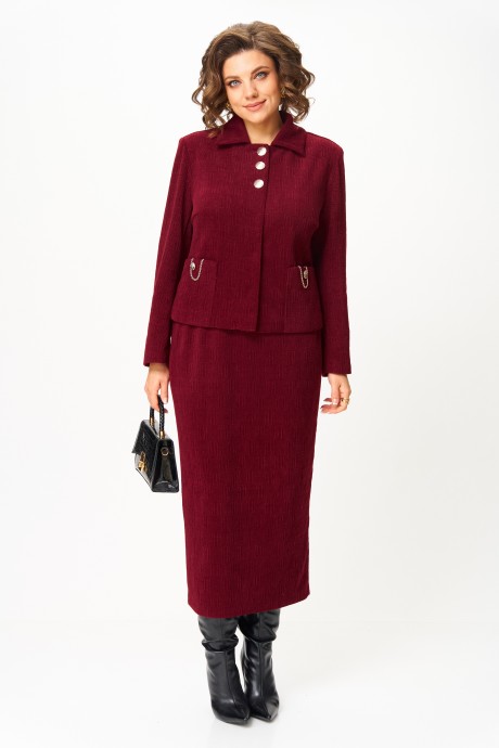 Костюм/комплект Aira Style 24115А двойка винный размер 50-58 #3