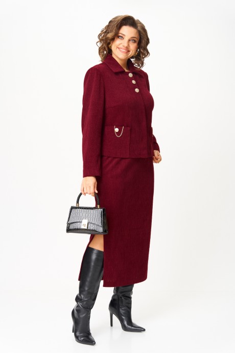 Костюм/комплект Aira Style 24115А двойка винный размер 50-58 #5