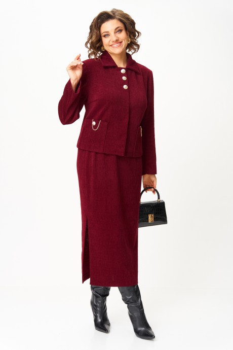 Костюм/комплект Aira Style 24115А двойка винный размер 50-58 #6