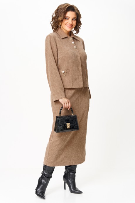 Костюм/комплект Aira Style 24115А двойка бежевый размер 50-58 #3