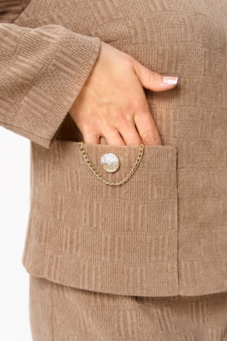 Костюм/комплект Aira Style 24115А двойка бежевый размер 50-58 #8