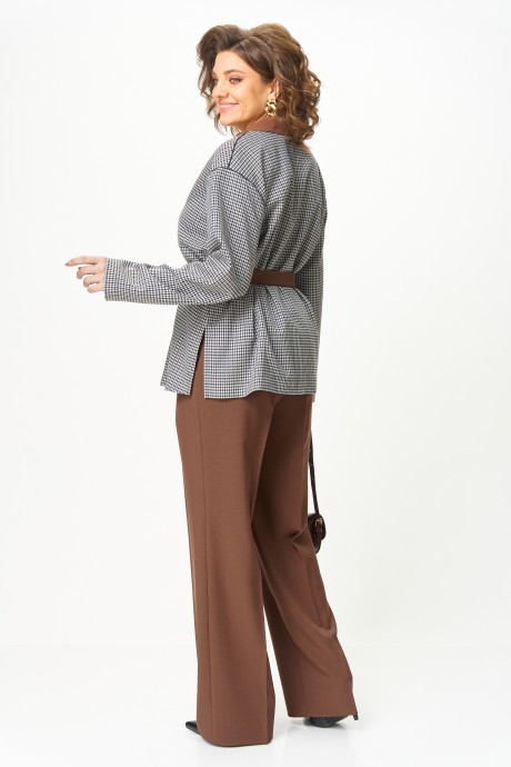 Костюм/комплект Aira Style 24244 двойка шоколад размер 50-60 #8