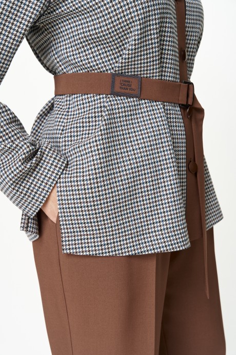 Костюм/комплект Aira Style 24244 двойка шоколад размер 50-60 #9